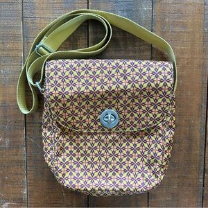 Baggallini Mustard/Purple Crossbody Bag Purse